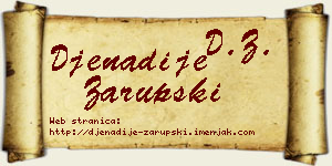 Đenadije Zarupski vizit kartica